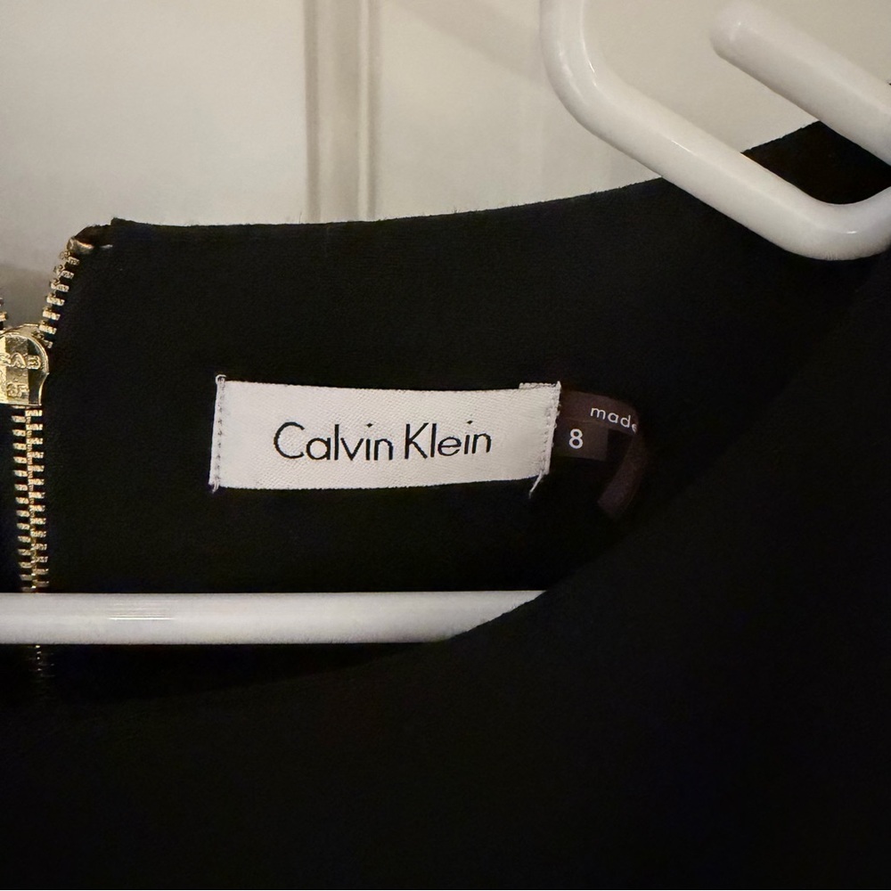 Calvin Klein Black Mini Dress with Gold Accents - Picture 3 of 6